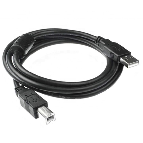 Black USB 2.0 Type B Cable Cord - Picture 2 of 9